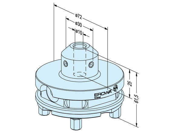 Blank holder ø 10 / ø 72