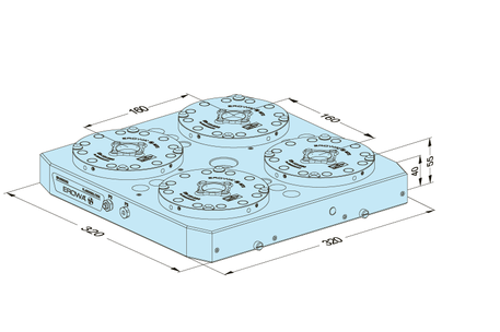 MTS base plate 320 x 320 P/A