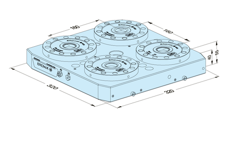 MTS base plate 320 x 320 P